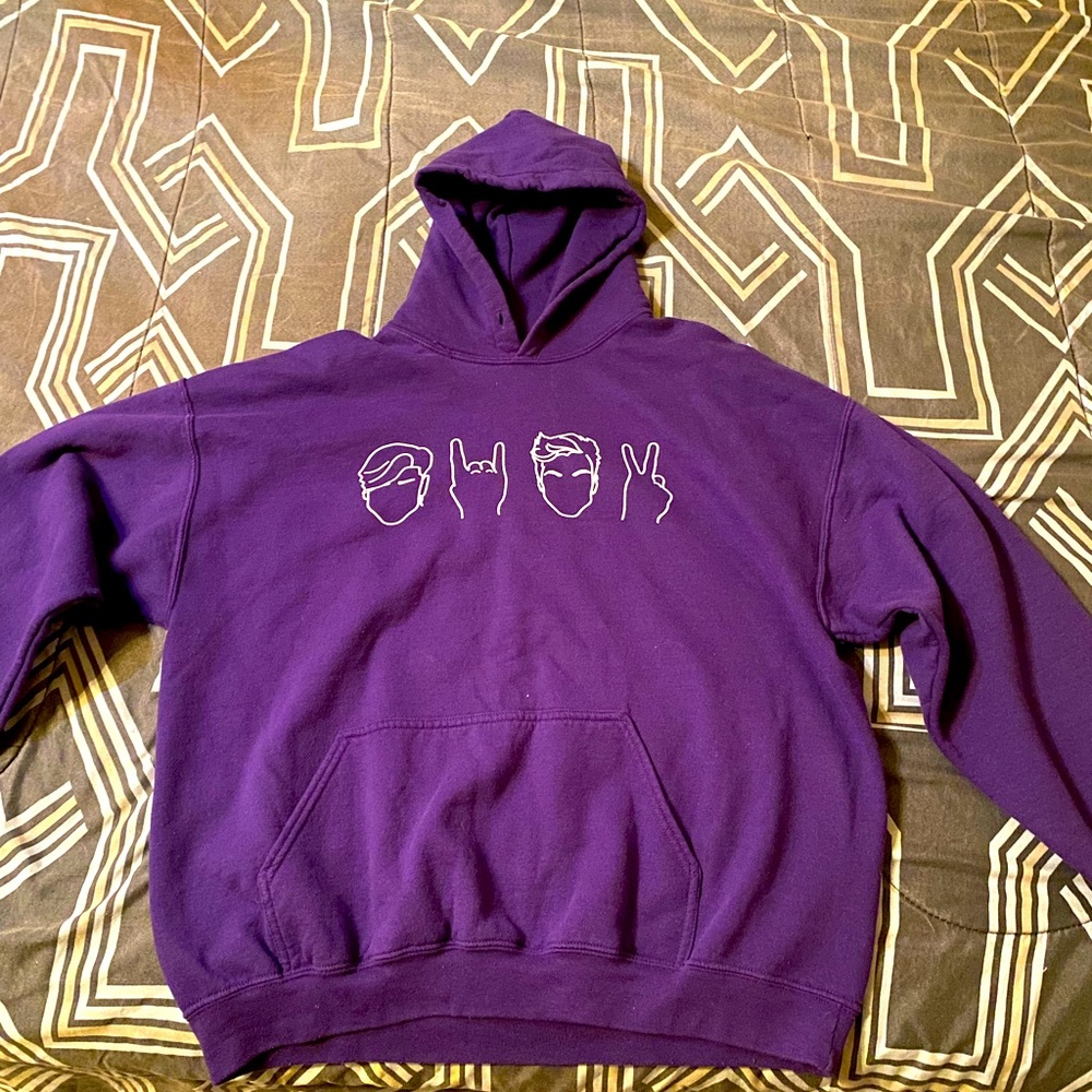 Dolan Twins Purple Merch Hoodie Limited Edition Discontinued